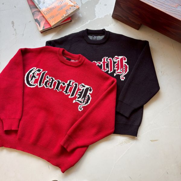 哥德字撞色毛衣 