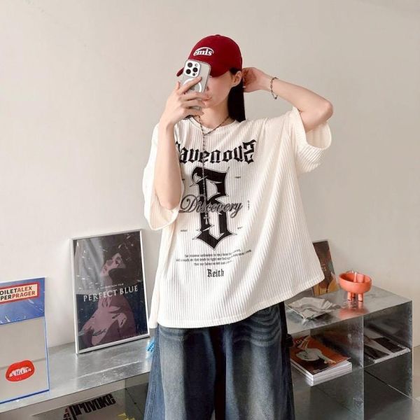 【線貨】Bauenous哥德字印花寬版短Tee 