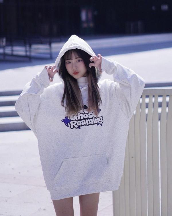 現貨【牛奶暖絨】鬼系幽靈牛奶絨帽Tee 