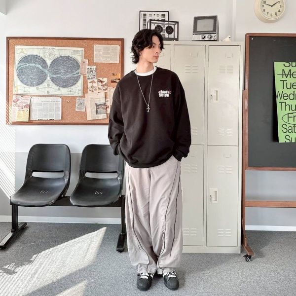 CONE SHIVA插畫感柴犬印花刷毛大學Tee 