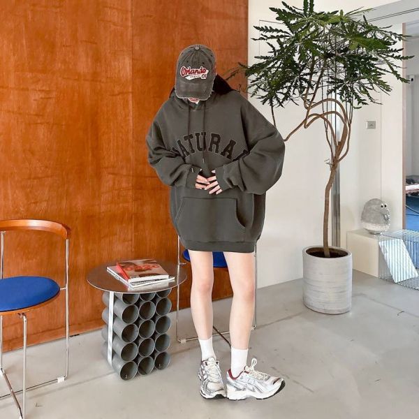 NATURAL貼布繡水洗帽Tee 