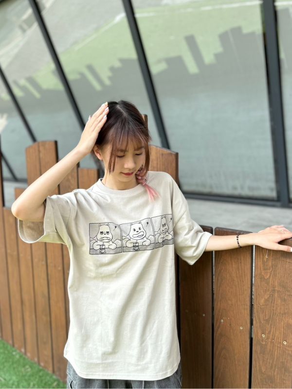 三格河馬表情Tee 