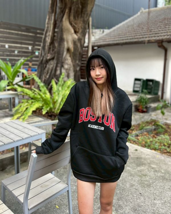 【現貨】BOSTON刷毛帽Tee 