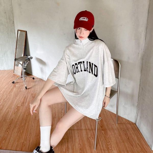 CORTLAND立領刺繡休閒衛衣 