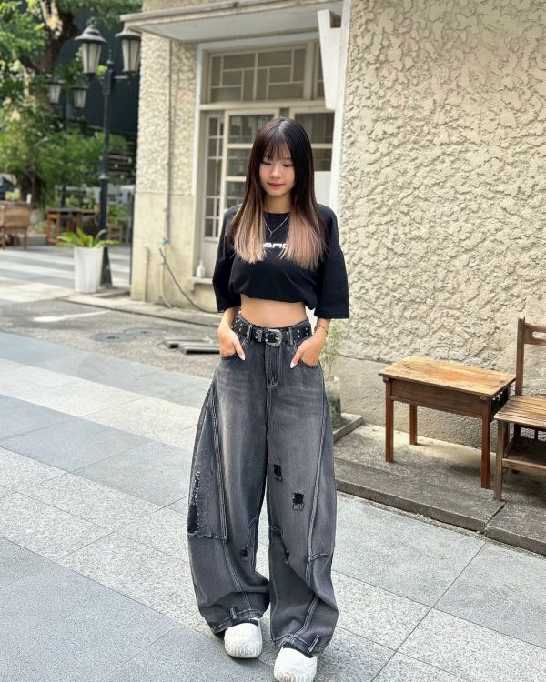 【現貨】反轉解構破壞彎刀褲 