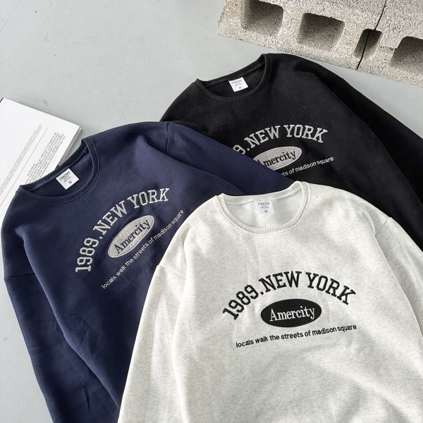 【現貨】刺繡1989 Amercity刷毛大學Tee 