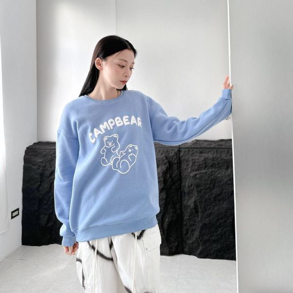 發泡CAMPBEAR熊刷毛大學Tee 