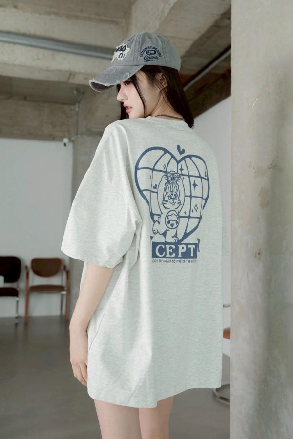 【SORONA®】愛心BUNNY兔涼感短Tee 