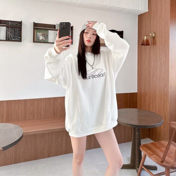 aurocean美式刺繡刷毛大學Tee 