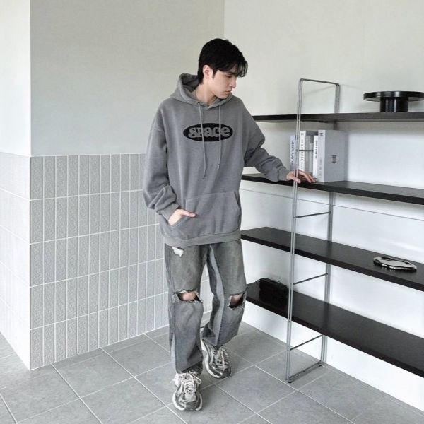 SPACE刺繡圓標水洗帽Tee 