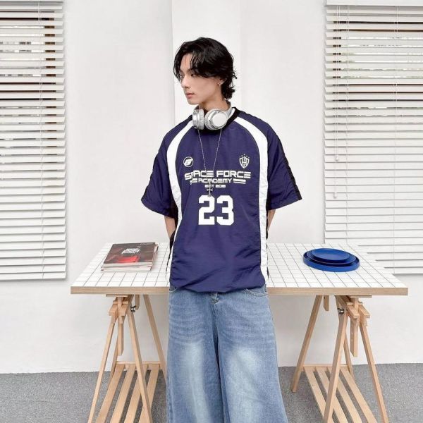 【現貨】space force 23撞色肩袖束口風衣 