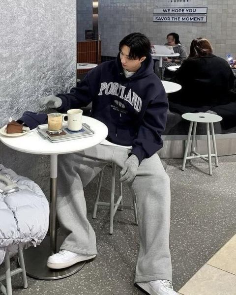 PORTLAND貼布繡刷毛帽Tee 