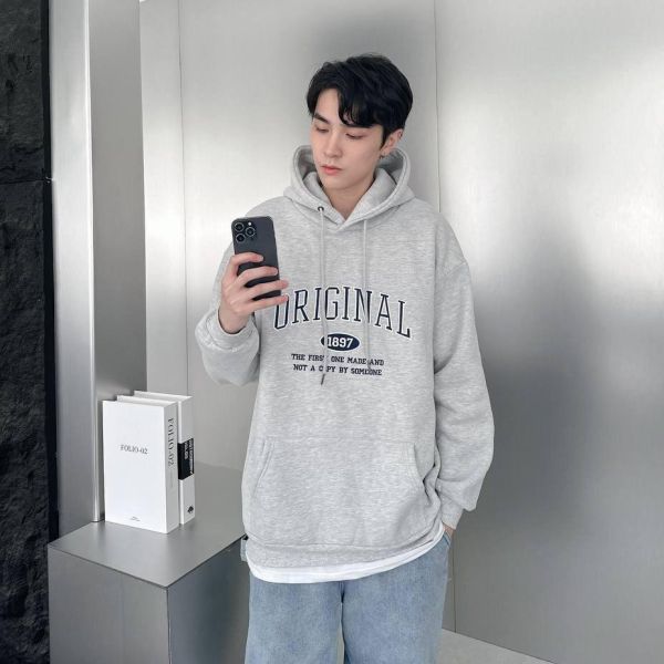 電繡ORIGINAL美式刷毛帽Tee 