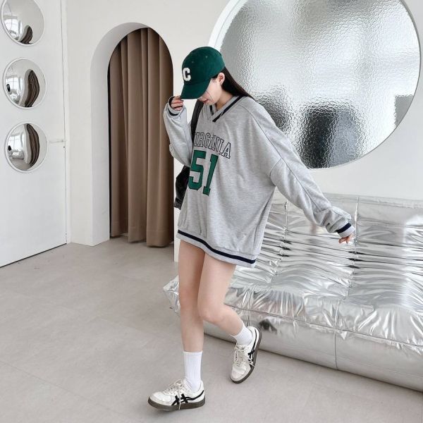 VIRGINIA 51V領撞色棒球大學Tee 