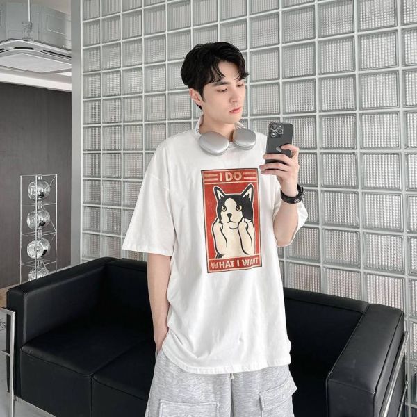 【現貨】I DO中指狗狗問候短Tee 