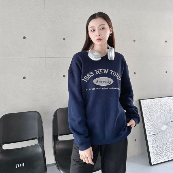 【現貨】刺繡1989 Amercity刷毛大學Tee 