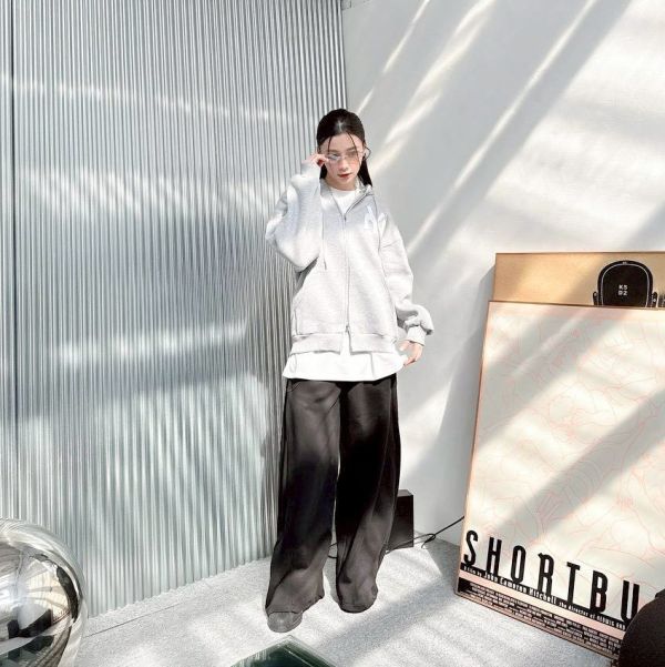 NY貼布雙拉鍊連帽外套 