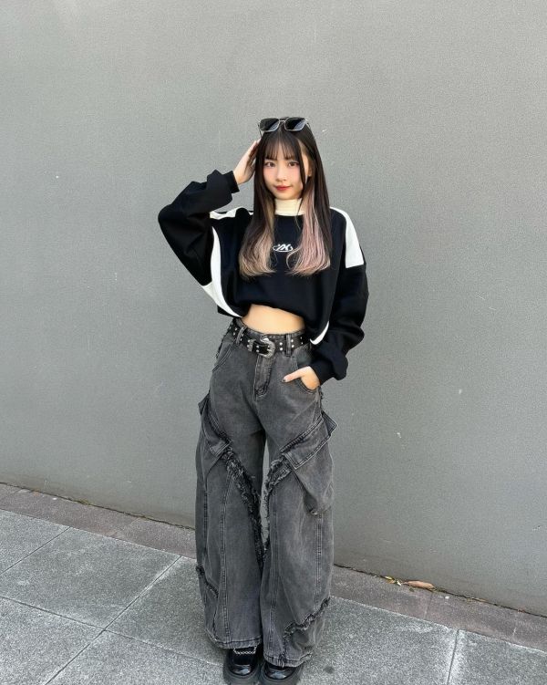 現貨【瘋搶炸裂神褲】抽鬚解構裂線彎刀褲 