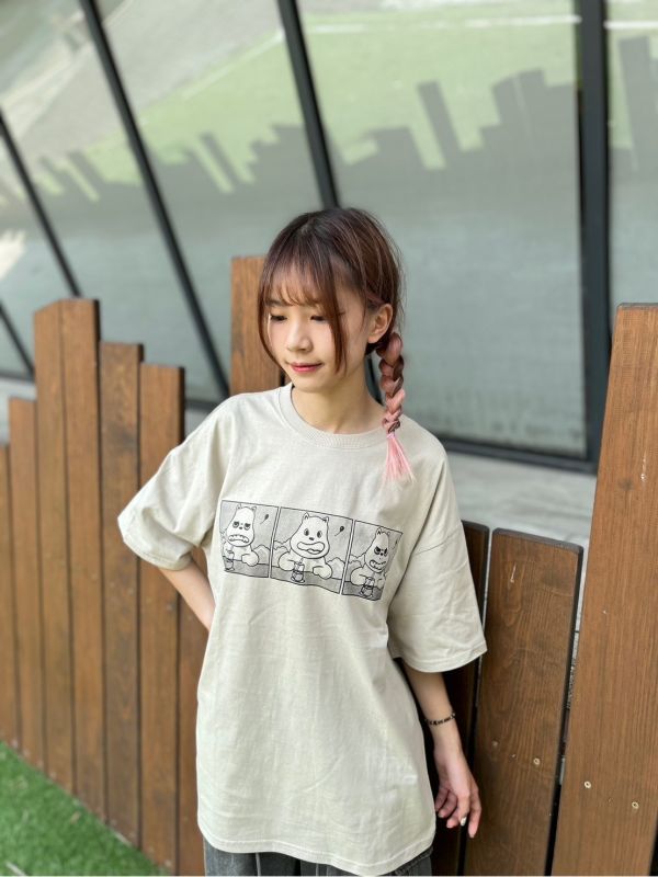 三格河馬表情Tee 