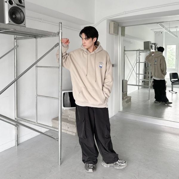 漢堡分解圖刷毛帽Tee 