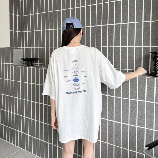 【現貨】漢堡分解印花短Tee 