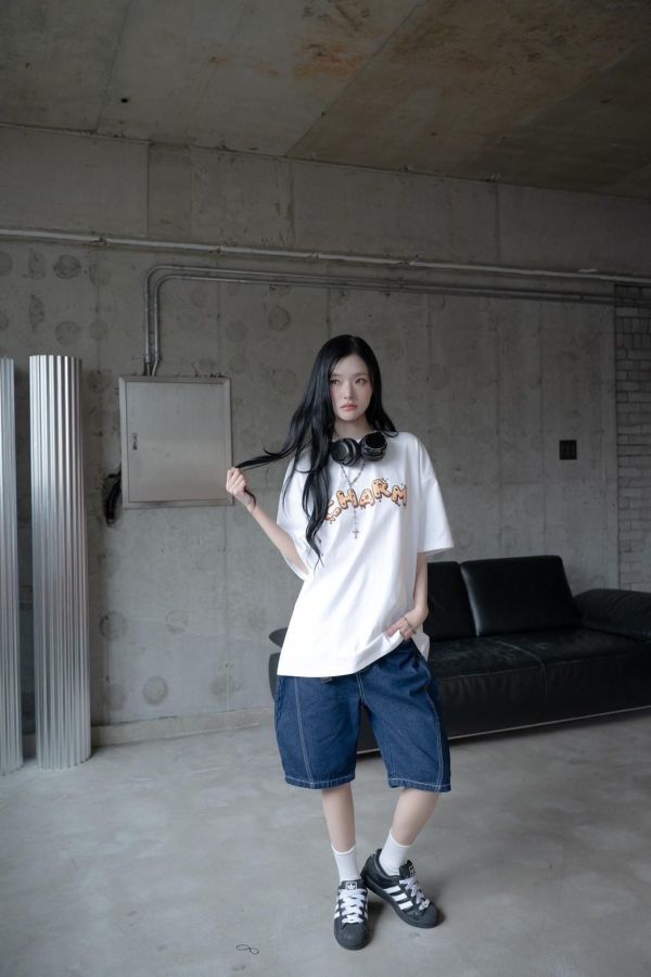 【SORONA®】 CHARM餅乾字母印花短Tee 