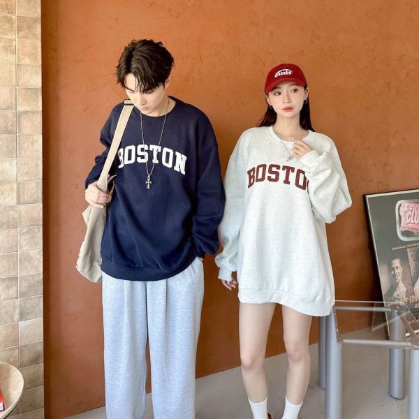 【現貨+預購】BOSTON印花刷毛大學Tee 