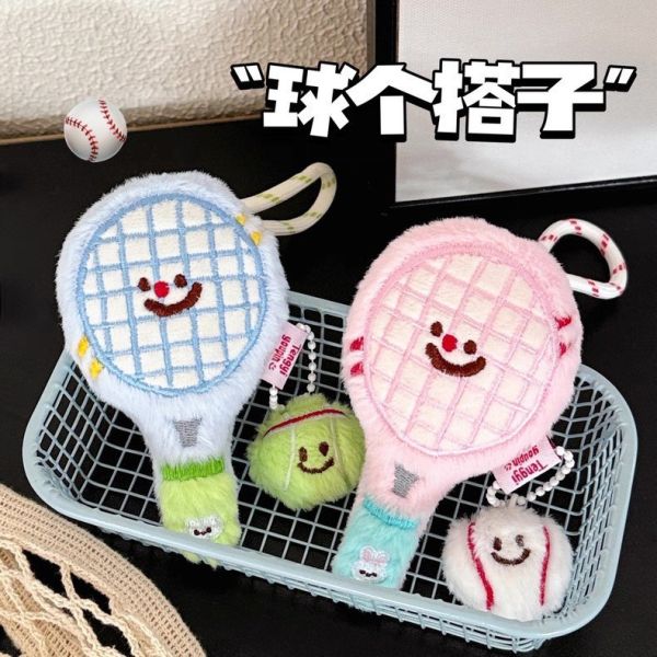 【現貨】附小球網球拍吊飾 
