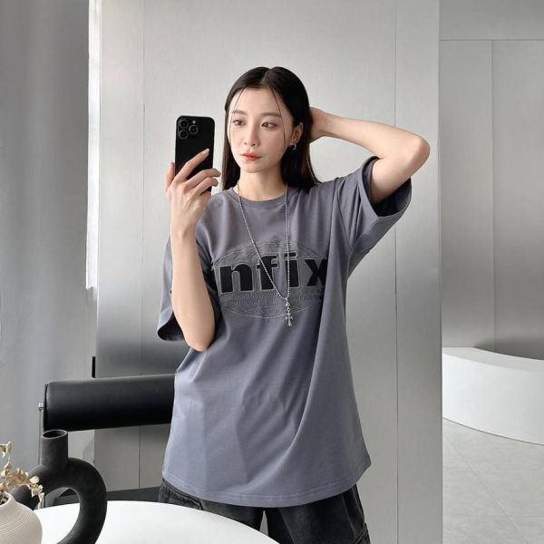 【現貨】infix刺繡水洗感短Tee 