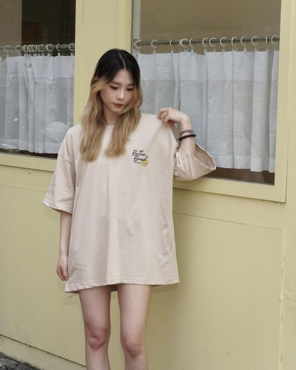 【現貨】笑臉奶油吐司印花短Tee 