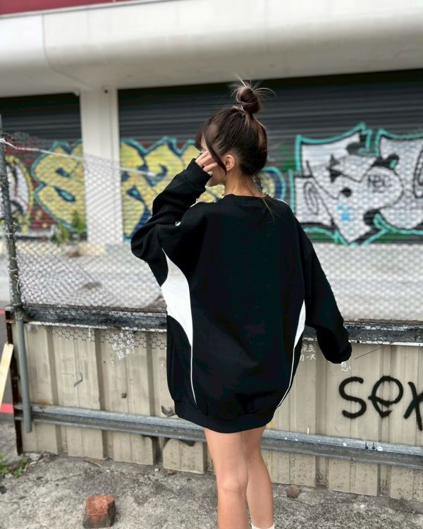 【預購】YX銀膠拼接大學Tee 