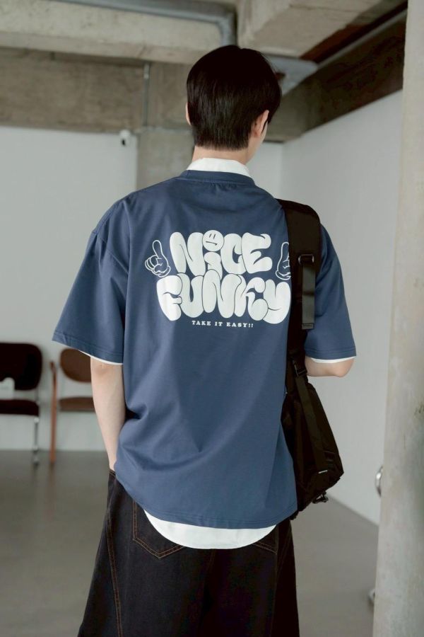 【SORONA®】NICE FUNKY卡通泡泡字手指涼感短Tee 
