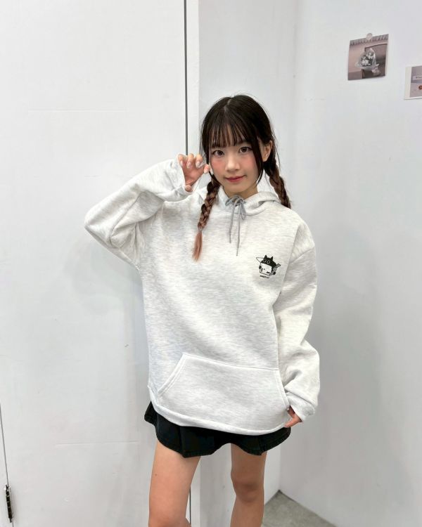 【現貨】紙箱貓咪刷毛帽Tee 