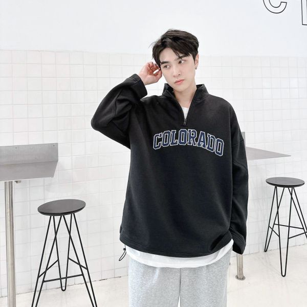 刺繡COLORADO立領長Tee 