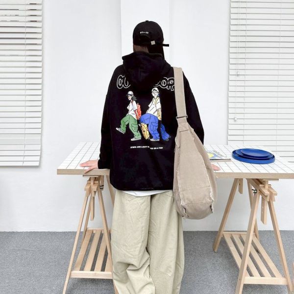 OUTDOOR雙人旅行刷毛帽Tee 