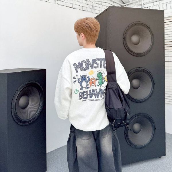 MONSTER BEHAVIOR怪獸插畫刷毛大學Tee 