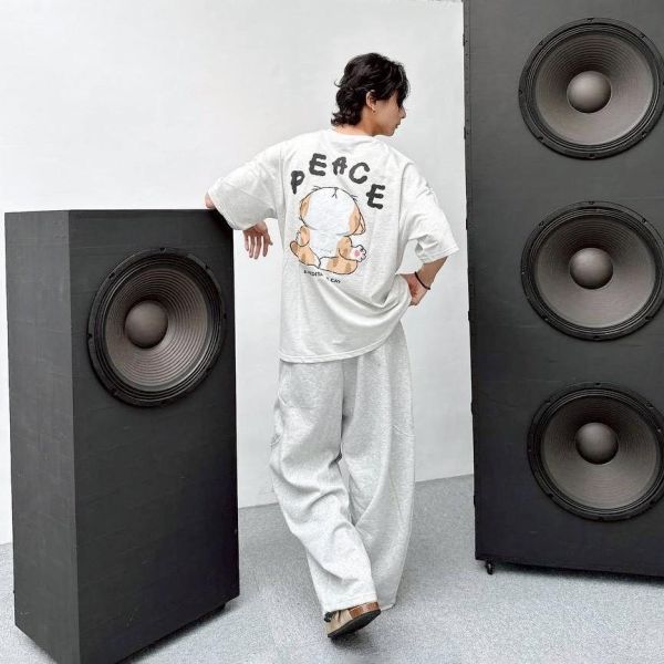 【現貨+預購】PEACE虎斑貓打坐短Tee 