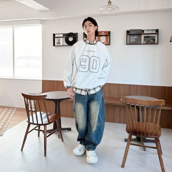 【現貨】ABORFENO 90撞色拼接束口風衣 