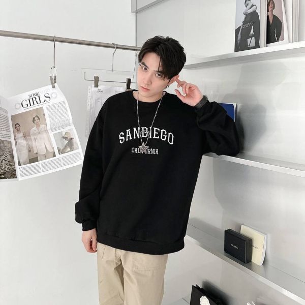 刺繡SANDIEGO刷毛大學Tee 