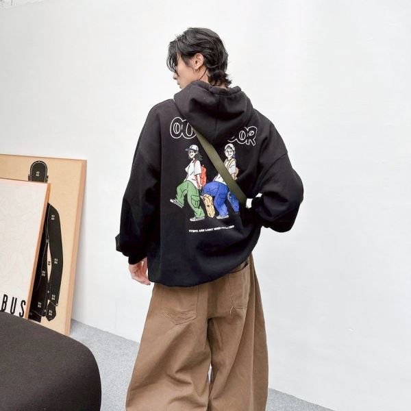 OUTDOOR雙人旅行刷毛帽Tee 