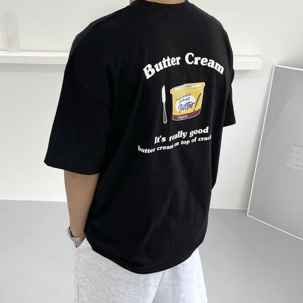 【現貨】美式鮮奶油印花Tee 