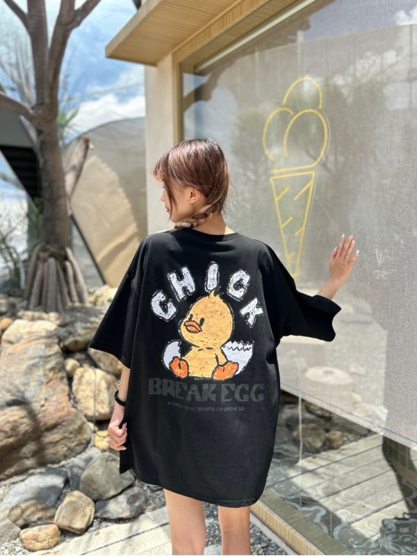 【現貨】CHICK蛋殼鴨塗鴉感Tee 