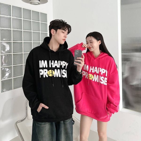 哭臉發泡英字刷毛帽Tee 