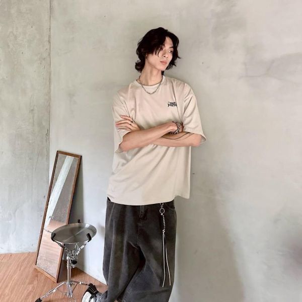 slow down蒙面紙袋男孩印花短Tee 