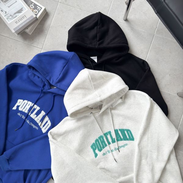 PORTLAND刺繡刷毛帽Tee 