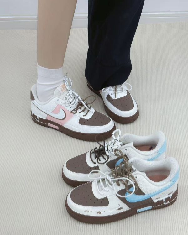 【訂製款】Nike Air Force1莓果奶昔巧克力 / 海鹽奶昔巧克力 - 男女款 
