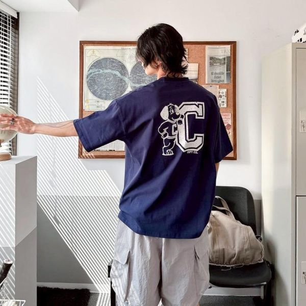 【現貨】.狗狗字母印花短Tee 