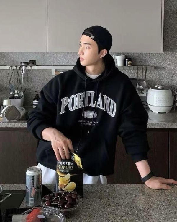 PORTLAND貼布繡刷毛帽Tee 