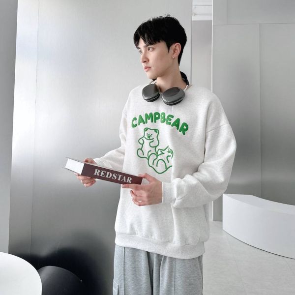 發泡CAMPBEAR熊刷毛大學Tee 