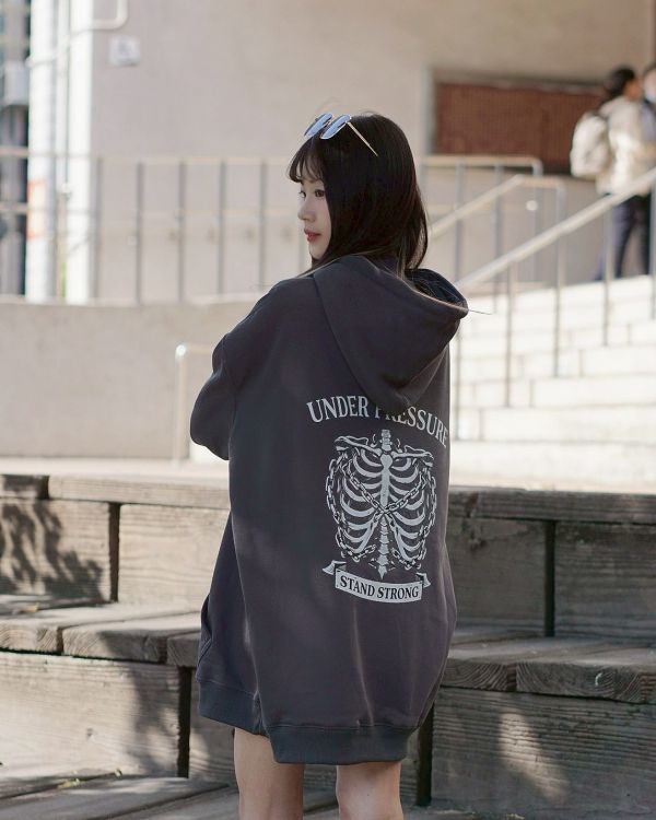 現貨【牛奶暖絨】美式肋骨鎖鏈牛奶絨帽Tee 